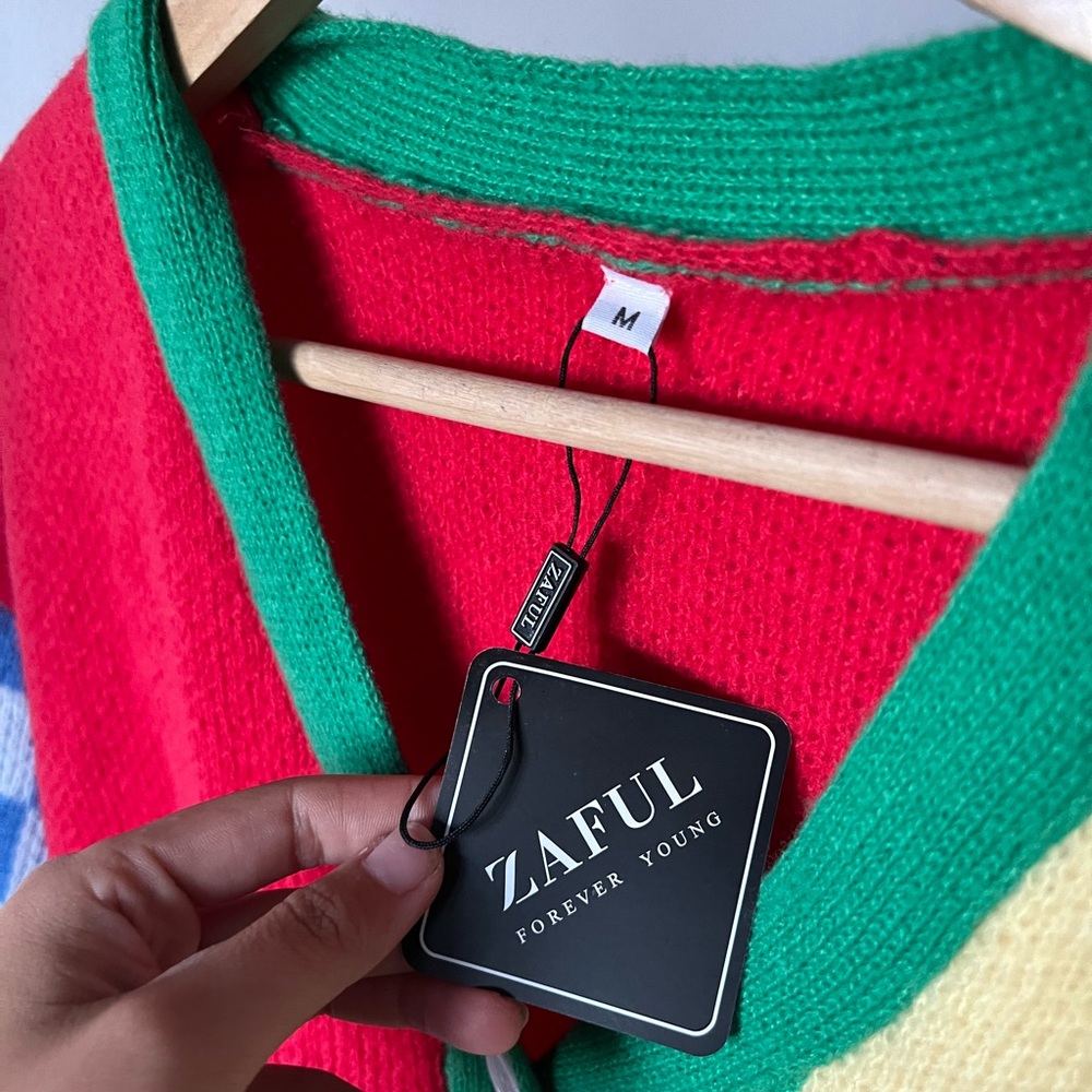 Zaful Multicolor Knit Cardigan - Picture 2 of 3